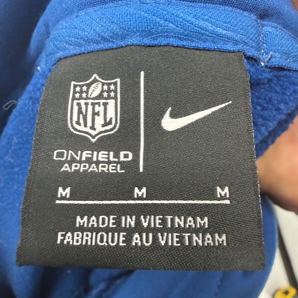 Nike Indianapolis Colts NFL Onfield Apparel Hoodie Blue Mens Medium Side Zips - Picture 3 of 9
